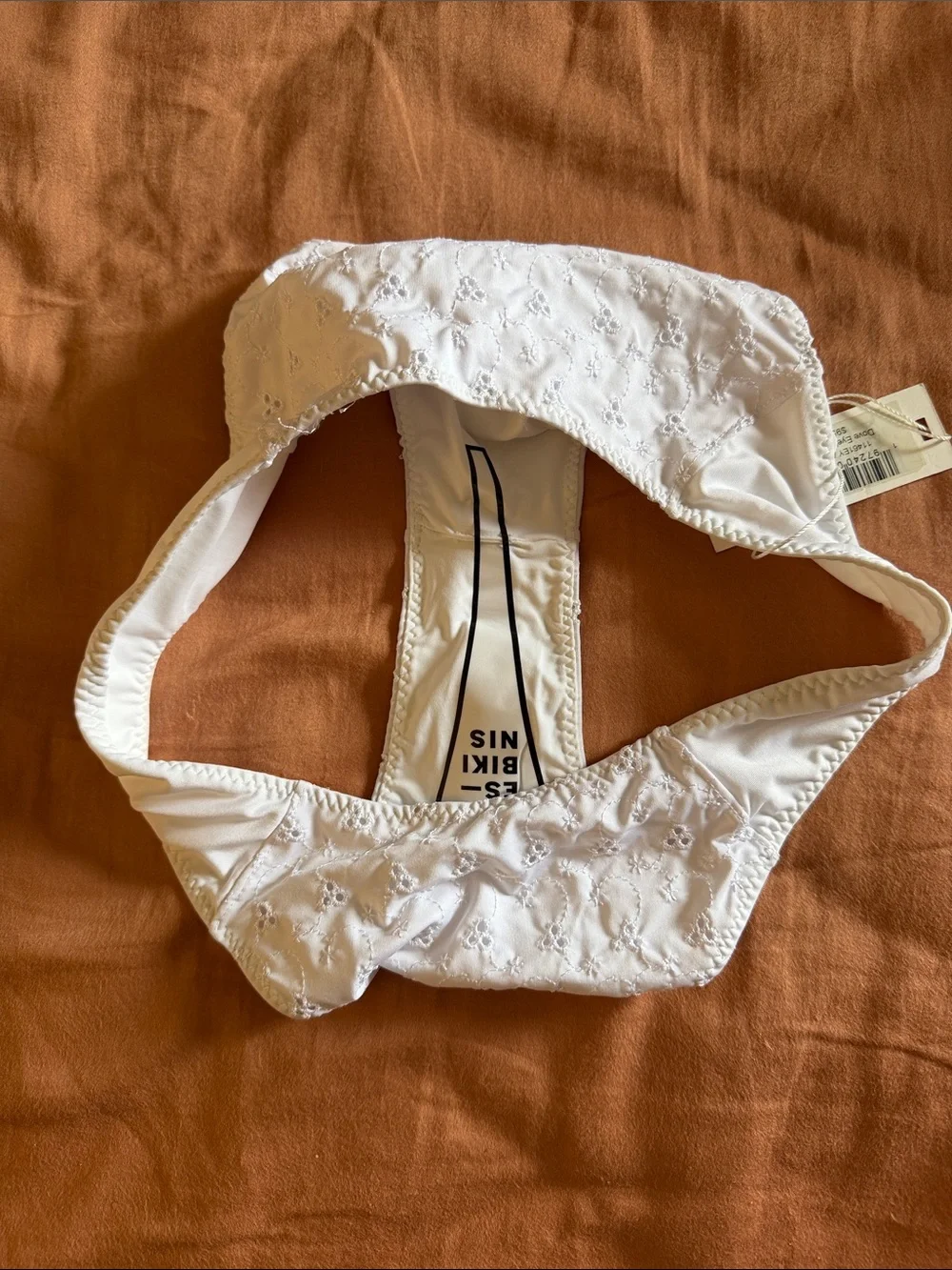 Frankie's Bikinis White Eyelet Lace Two-Piece Bikini medium set